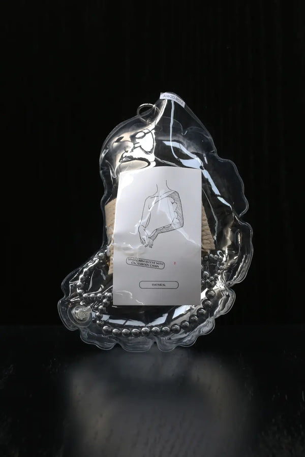 Rui Zhou R014 Series Cross Pearl Long Chain Single Glove RUI-R014-AW20-YMHUANG Ivory